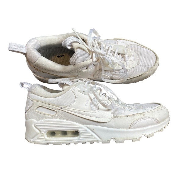 Nike Air Max 90 Futura Triple White Shoes Sneakers DM9922-101 - Picture 1 of 14